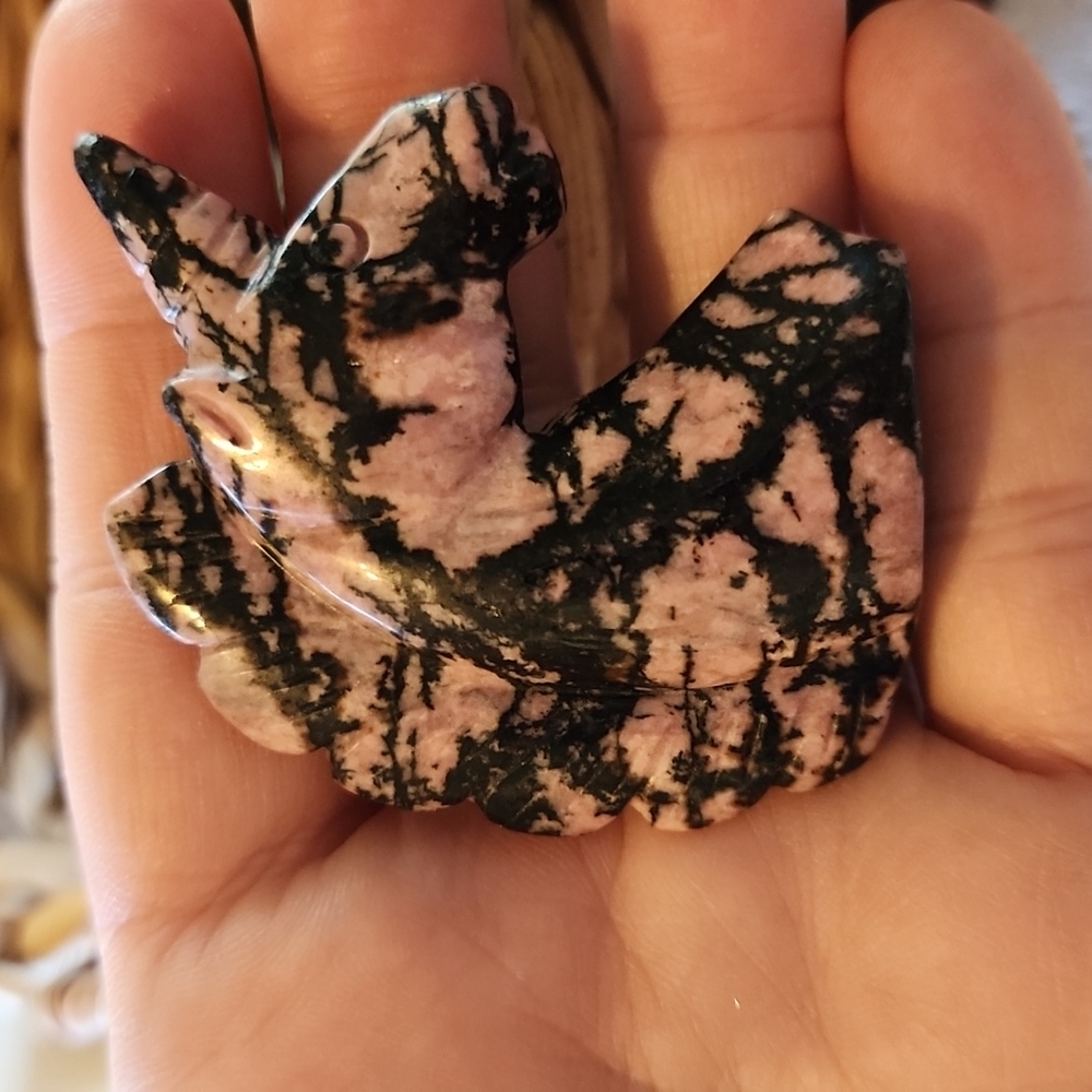 Large Crystal rhodenite unicorn